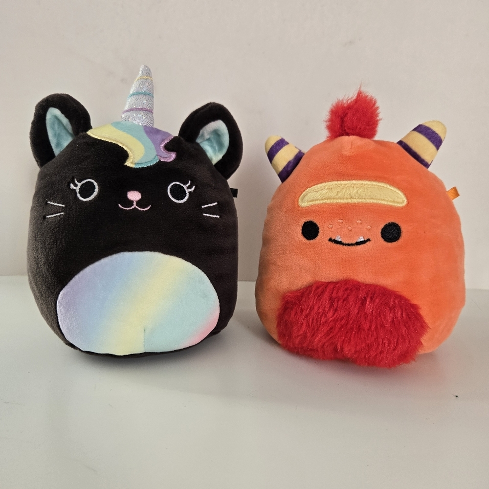 Squishmallows 6" Retired Caylee Caticorn Ernest Orange Monster Stuffies
